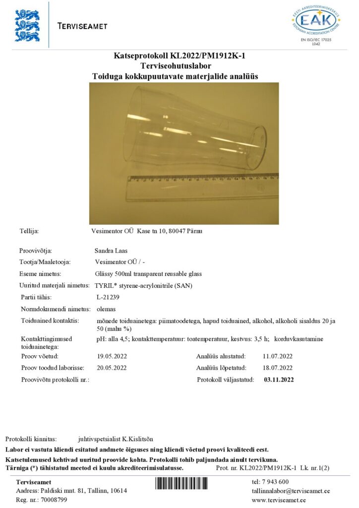 thumbnail of Glassy-500ml-transparent-reusable-glass-EST29983